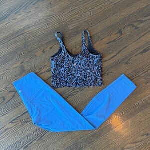 Lululemon Align High-Rise Pant 28” & Tank Set Leopard Camo Blue Nile GUC